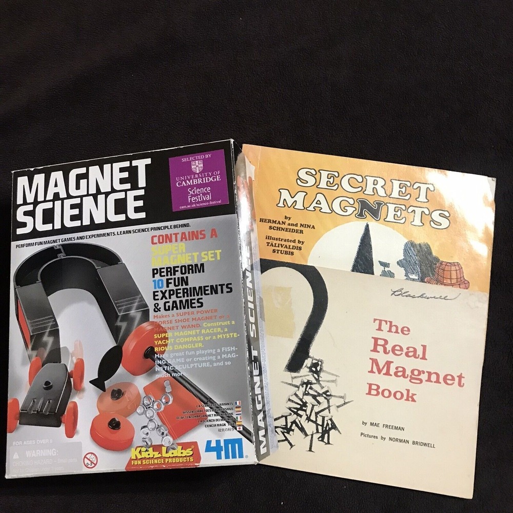 4M Kidz Labs Magnet Science Kit 2 Magnet Books Missing‎ 2 Pieces
